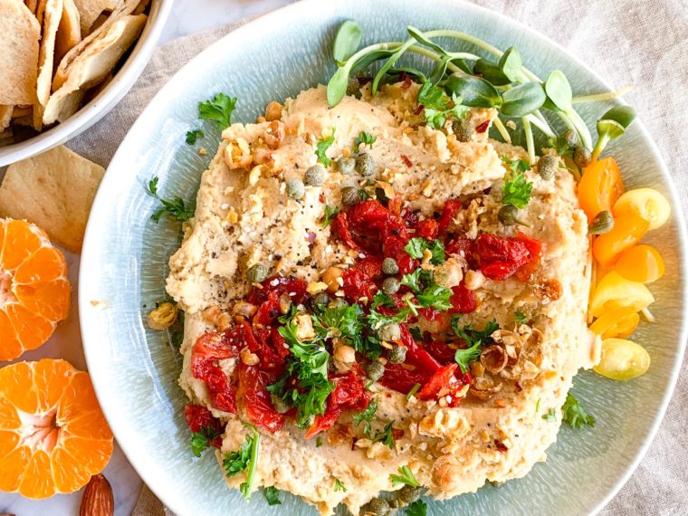 Hummus w/Sundried Tomatoes & Capers