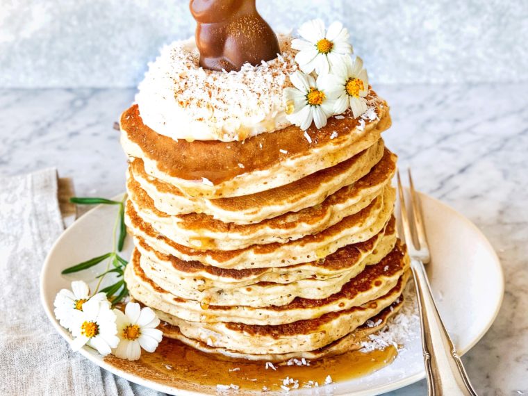 Carrot Cake Pancakes w/Cream Cheese Frosting