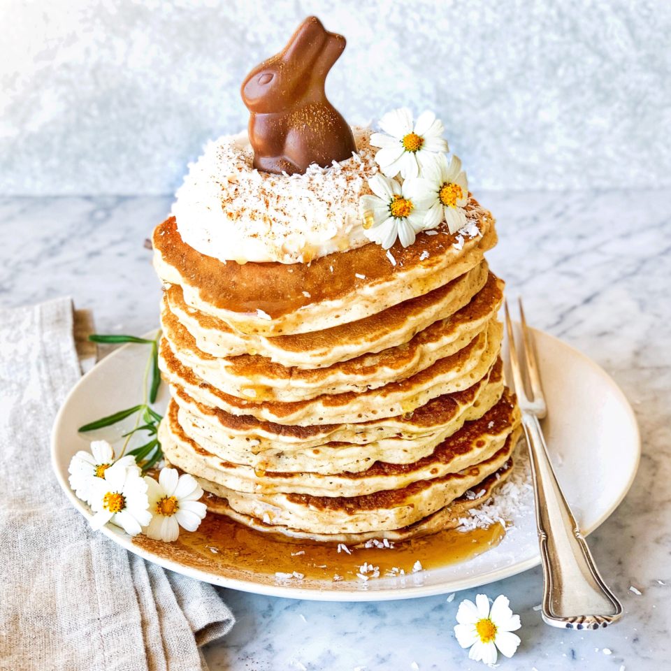 Carrot Cake Pancakes w/Cream Cheese Frosting