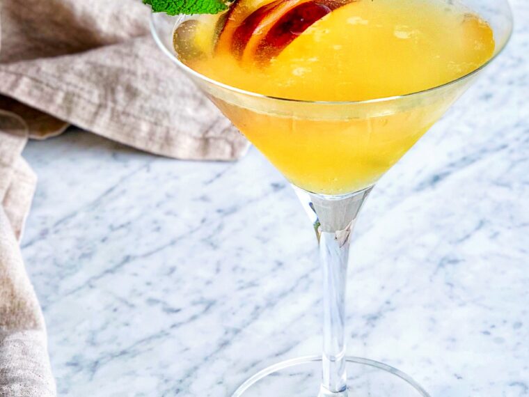 Peach & Orange Blossom Martini