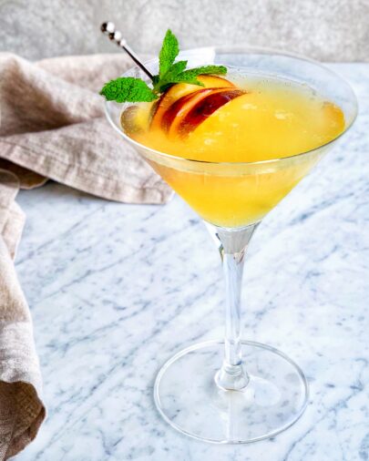 Peach & Orange Blossom Martini