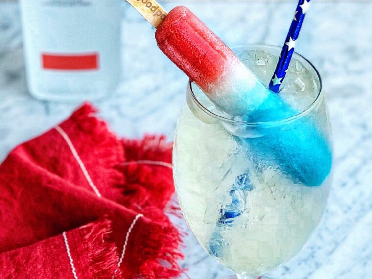 Patriotic Cherry Lemonade Cocktail