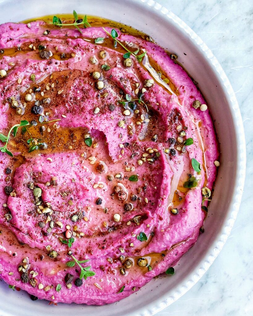Purple Sweet Potato Hummus Michellesipsandsavors