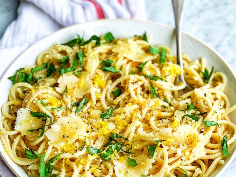 Lemon Spaghetti w/Parmesan & Basil