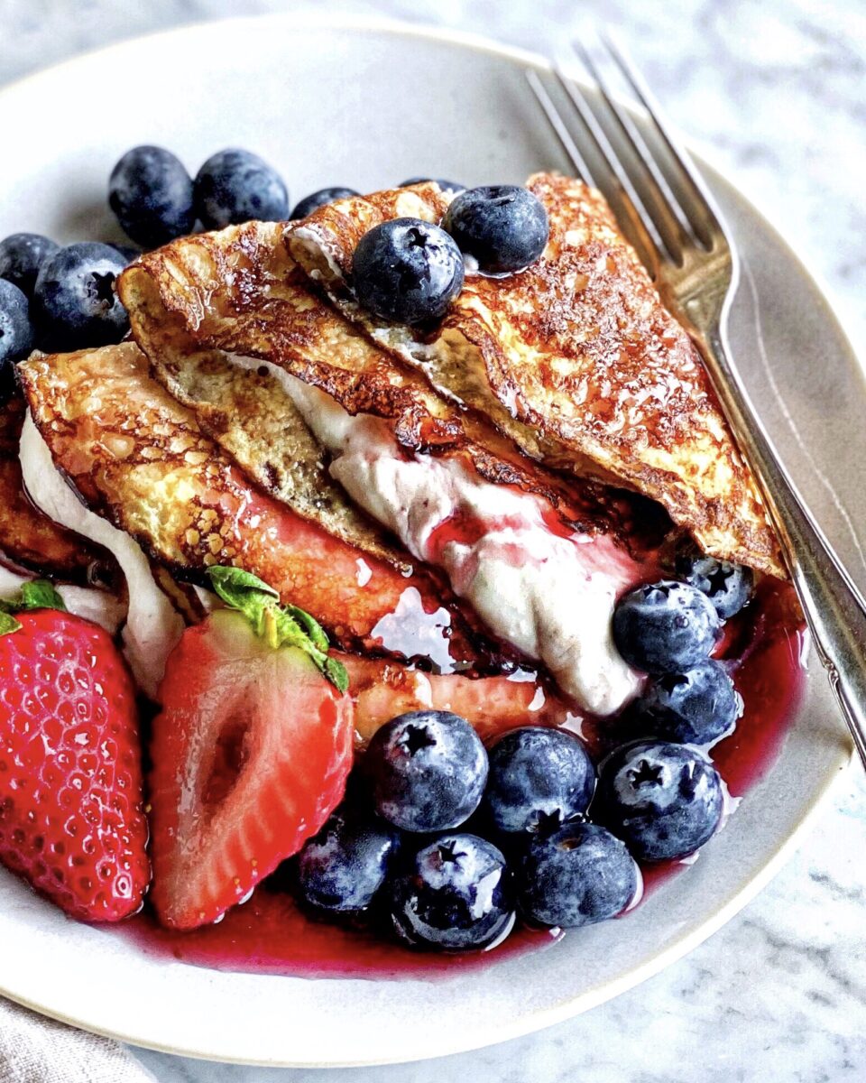 Crepes w/Whipped Ricotta Cream & Berries