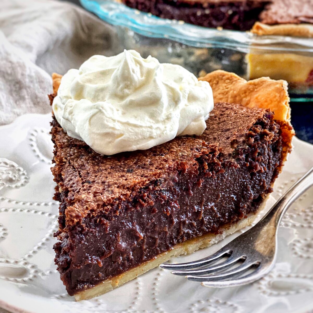 Giant Chocolate Chess Pie